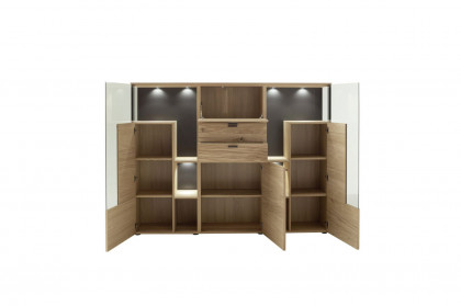 Andra-living von SCHÖNER WOHNEN - Highboard Eiche rustico/ anthrazit
