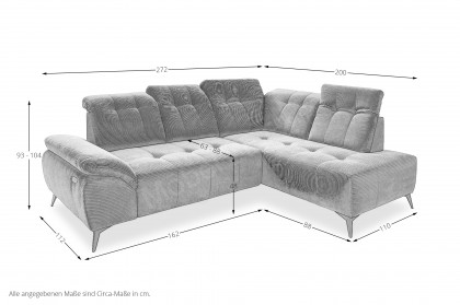 Fiore-LE25 von Benformato - Ecksofa Ausführung rechts beige