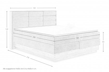 Incana II von COTTA - Boxspringbett 180 x 200 cm hunter mit Bettkasten