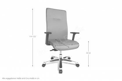 Big Star 20 von Topstar - Schreibtisch-Drehstuhl mit Design-Alu-Fußkreuz