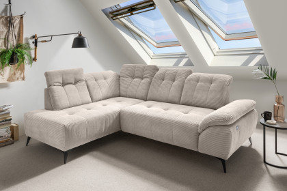 Fiore-LE25 von Benformato - Ecksofa Ausführung links beige