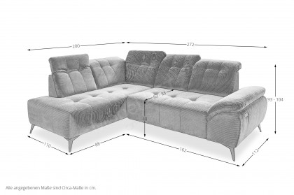 Fiore-LE25 von Benformato - Ecksofa Ausführung links beige