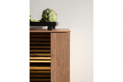 Yonna von SCHÖNER WOHNEN - Highboard Kerneiche natur/ Lamellen 