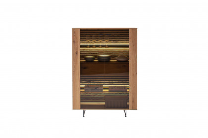 Yonna von SCHÖNER WOHNEN - Highboard Kerneiche natur/ Lamellen 