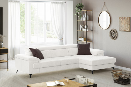 Astra-LE25 von COTTA - Ecksofa rechts cream