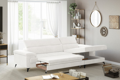 Astra-LE25 von COTTA - Ecksofa rechts cream