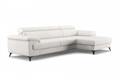 Astra-LE25 von COTTA - Ecksofa rechts cream