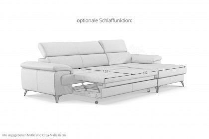 Astra-LE25 von COTTA - Ecksofa rechts cream