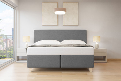 Aktionsbett von Abrilux - Boxspringbett grau