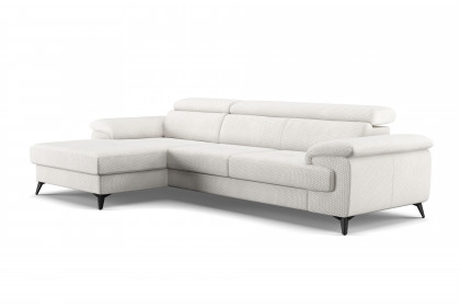 Astra-LE25 von COTTA - Ecksofa links cream
