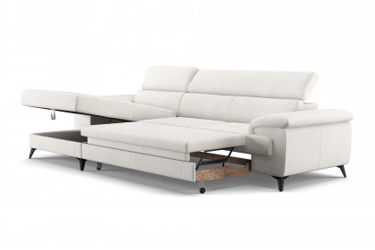 Astra-LE25 von COTTA - Ecksofa links cream