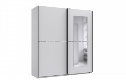 Dundee von Wimex - weißer Kleiderschrank mit Strasskristallen
