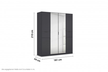 Ticao von Rauch Blue - Schrank grau-metallic mit Spiegel