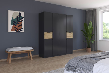 Ticao von Rauch Blue - Schrank grau-metallic - Eiche Artisan