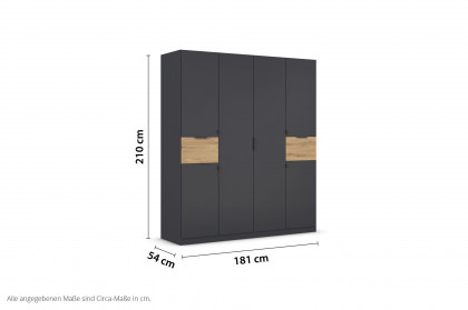 Ticao von Rauch Blue - Schrank grau-metallic - Eiche Artisan