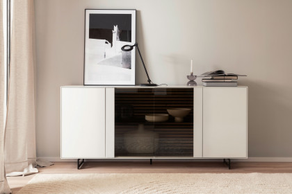 Yonna von SCHÖNER WOHNEN - Sideboard Lack weiß/ Metallgestell 