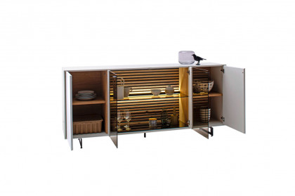 Yonna von SCHÖNER WOHNEN - Sideboard Lack weiß/ Metallgestell 