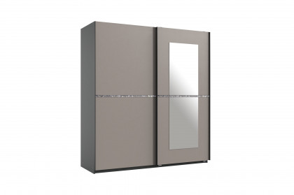 Dundee von Wimex - Kleiderschrank grau mit glitzernden Schmucksteinen