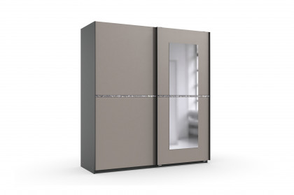 Dundee von Wimex - Kleiderschrank grau mit glitzernden Schmucksteinen