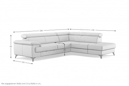 Astra-LE25 von COTTA - Couchgarnitur rechts stone