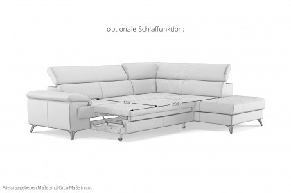 Astra-LE25 von COTTA - Couchgarnitur rechts stone