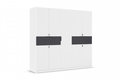 Ticao von Rauch Blue - Schrank 9 Türen & 2 Schubladen weiß - grau
