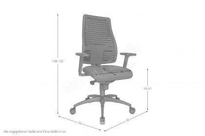 Sitness B3 von Topstar - Komfort-Drehstuhl mit Punktsynchronmechanik