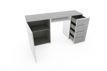 Alegro2 Style von Nolte Möbel - Schminktisch weiß-Glas seidengrau