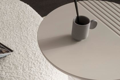 Henri-living von SCHÖNER WOHNEN - Couchtisch in Lack kaschmir mit Rillenstruktur