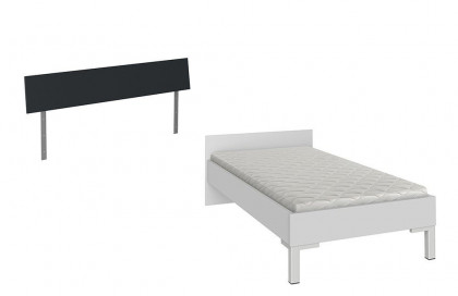 cadre von Röhr-Bush - Jugendliege 90x200 cm weiß - anthrazit