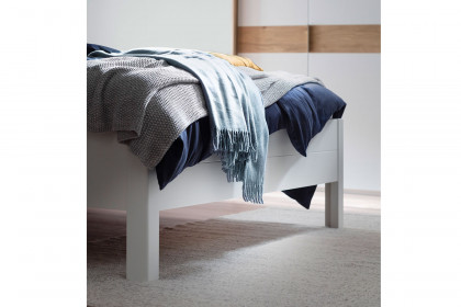 Multiline von SCHÖNER WOHNEN - Schlafzimmer-Set weiß mit Furnier-Absetzungen