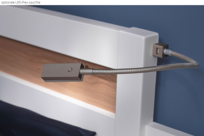 Multiline von SCHÖNER WOHNEN - Schlafzimmer-Set weiß mit Furnier-Absetzungen