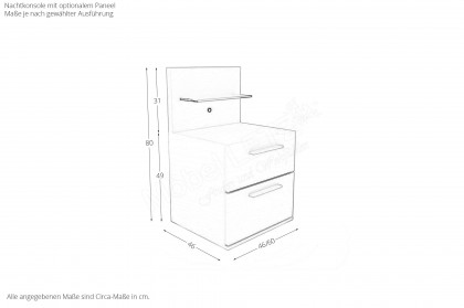 Multiline von SCHÖNER WOHNEN - Schlafzimmer-Set weiß mit Furnier-Absetzungen