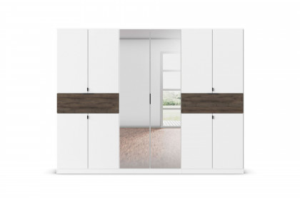 Ticao von Rauch Blue - Kombischrank weiß - Atlantic Oak mit Türdämpfung