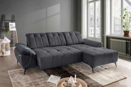 Fiore-LE25 von Benformato - Ecksofa rechts anthrazit