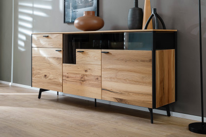 Andra-living von SCHÖNER WOHNEN - Sideboard S736 Eiche rustico/ anthrazit matt