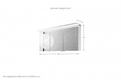 Cool Line von puris - Badezimmer Weiß mit Glaswaschtisch