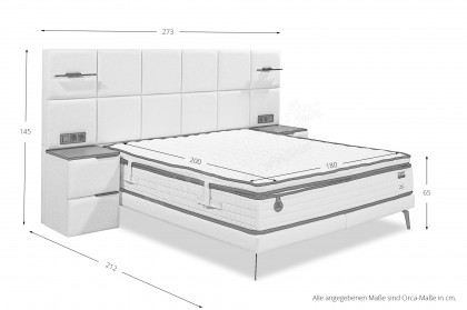Incanto-Dream von DONE.® - Boxspringbett in White