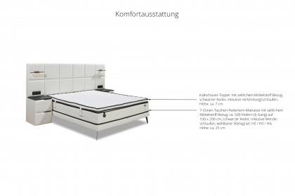 Incanto-Dream von DONE.® - Boxspringbett in White