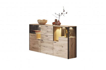 Andra-living von SCHÖNER WOHNEN - Sideboard S746 Eiche rustico/ anthrazit