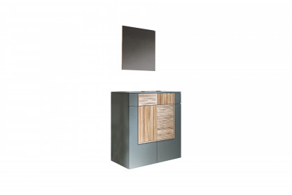 V/lacera coming von Voglauer - Garderobe in Olivegrau mit Vintage-Relief