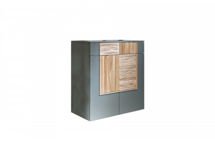 V/lacera coming von Voglauer - Garderobe in Olivegrau mit Vintage-Relief