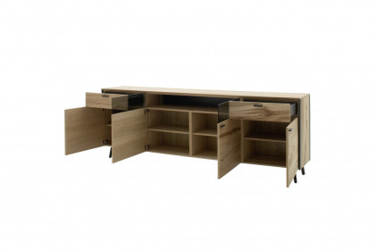 Andra-living von SCHÖNER WOHNEN - Sideboard S747 Eiche rustico/ anthrazit
