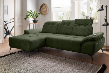 Fiore-LE25 von Benformato - Polstersofa Variante links moosgrün
