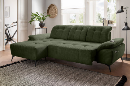 Fiore-LE25 von Benformato - Polstersofa Variante links moosgrün