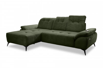Fiore-LE25 von Benformato - Polstersofa Variante links moosgrün