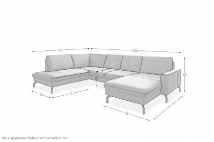 ZE-EM20028 von Zehdenick - Wohnlandschaft Variante links silver