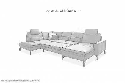 ZE-EM20028 von Zehdenick - Wohnlandschaft Variante links silver