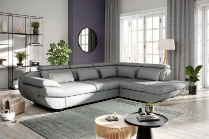Infinity-LE25 von COTTA - Eckcouch rechts silver