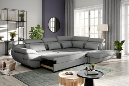 Infinity-LE25 von COTTA - Eckcouch rechts silver